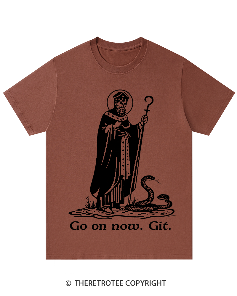TheRetroTee Go On Now. Git. St. Patrick's Day T-Shirt