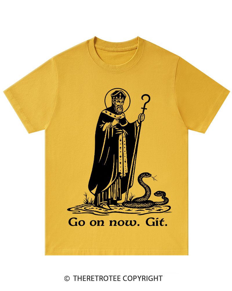 TheRetroTee Go On Now. Git. St. Patrick's Day T-Shirt