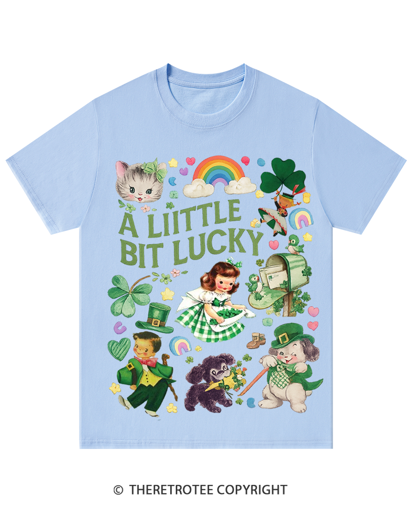 TheRetroTee A Little Bit Lucky St. Patrick's Day T-Shirt