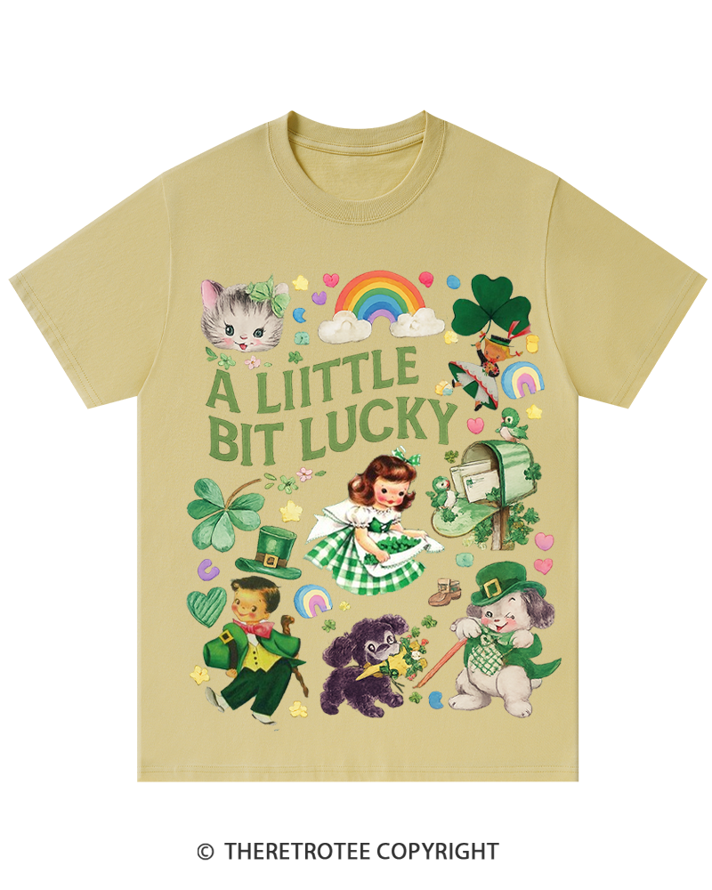 TheRetroTee A Little Bit Lucky St. Patrick's Day T-Shirt