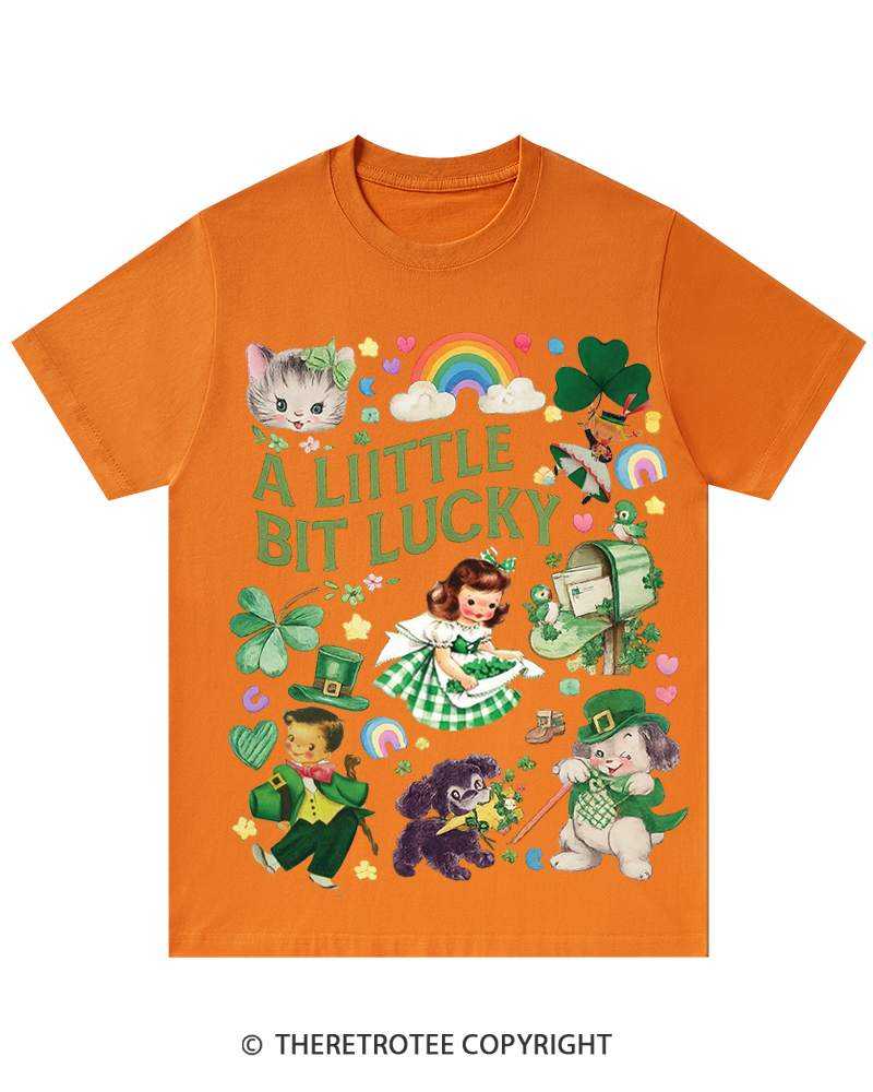 TheRetroTee A Little Bit Lucky St. Patrick's Day T-Shirt