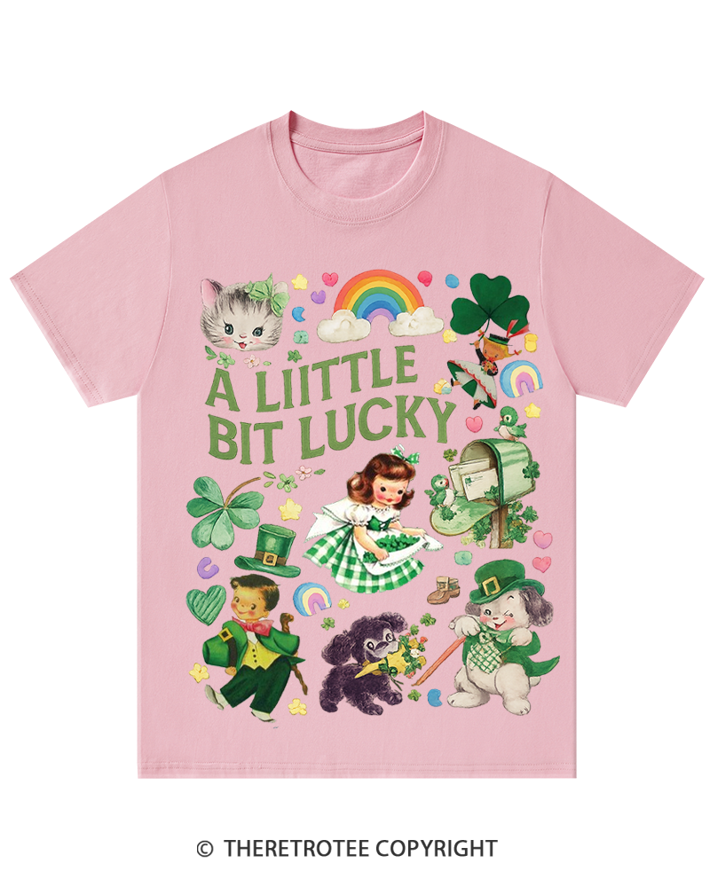TheRetroTee A Little Bit Lucky St. Patrick's Day T-Shirt