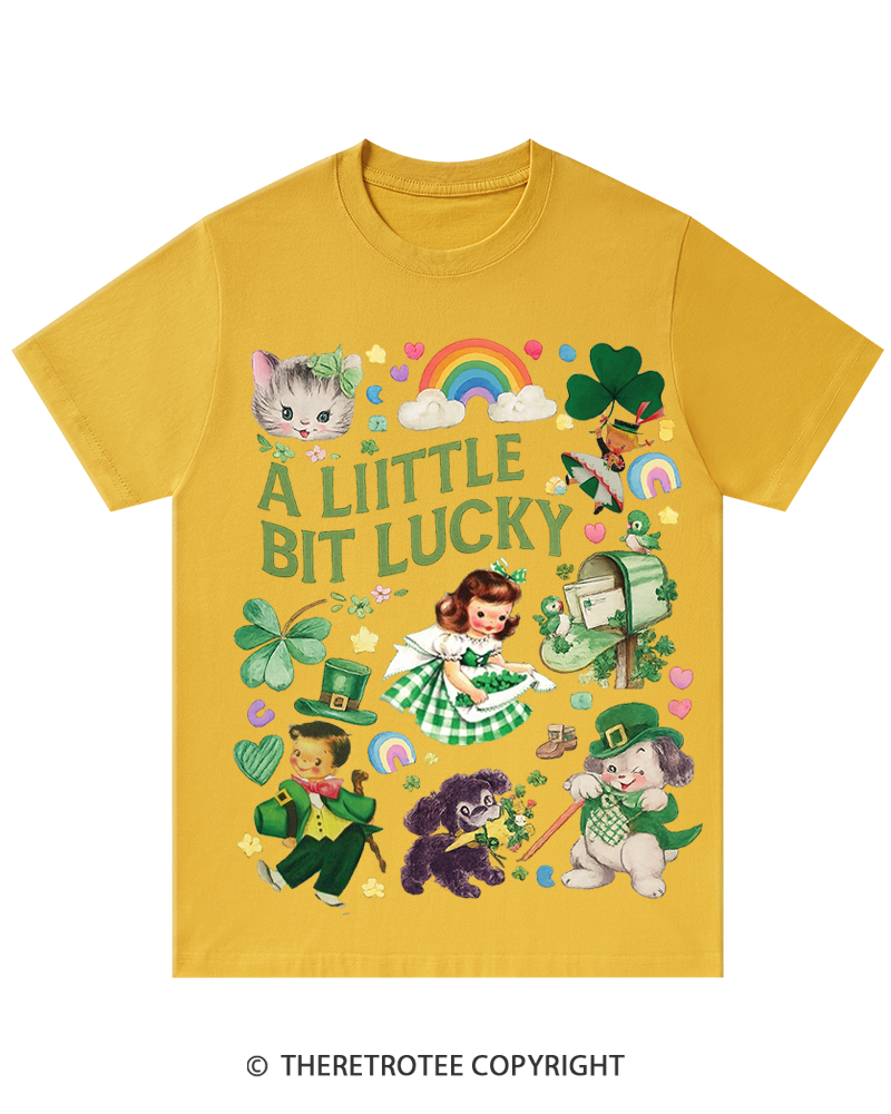 TheRetroTee A Little Bit Lucky St. Patrick's Day T-Shirt