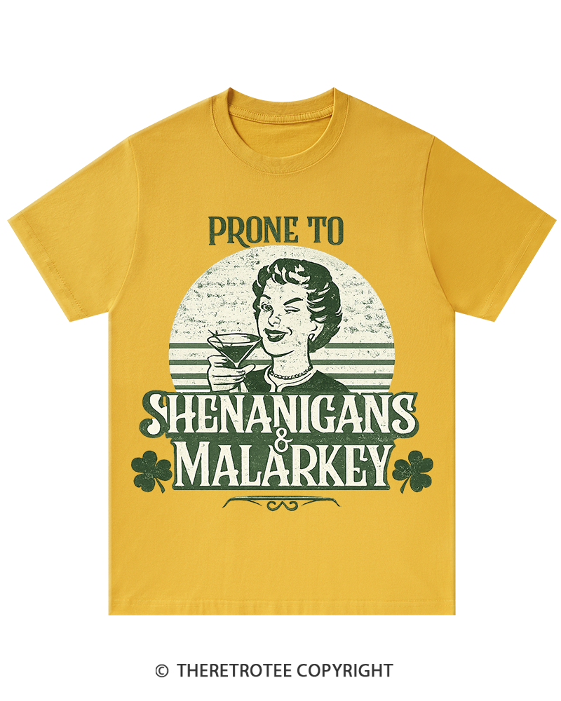 TheRetroTee Shenanigans & Malarkey St. Patrick's Day T-Shirt