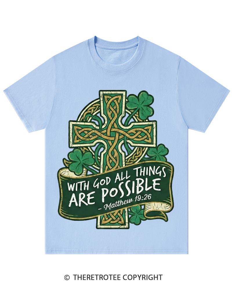 TheRetroTee Celtic Cross St. Patrick's Day T-Shirt