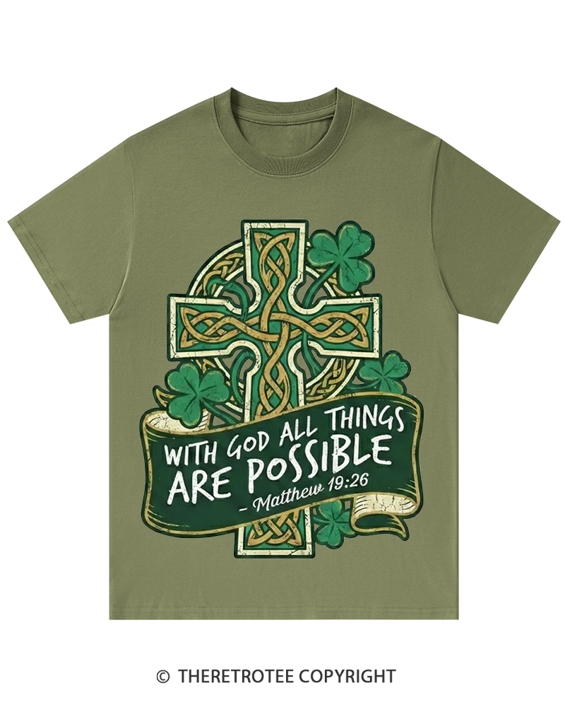 TheRetroTee Celtic Cross St. Patrick's Day T-Shirt