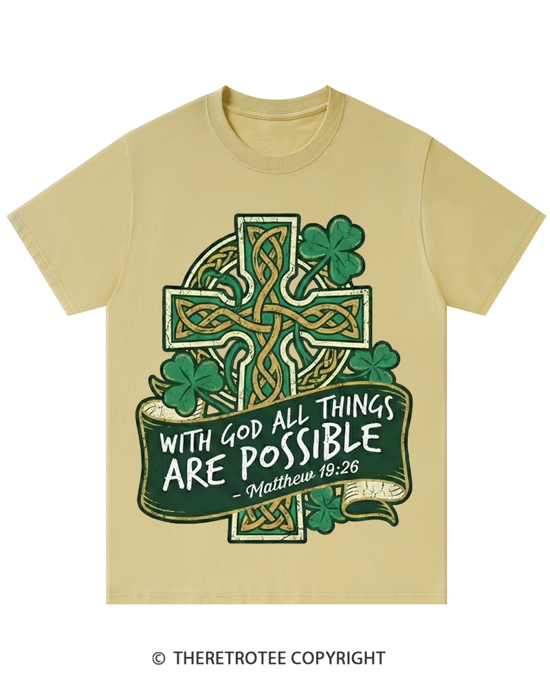 TheRetroTee Celtic Cross St. Patrick's Day T-Shirt