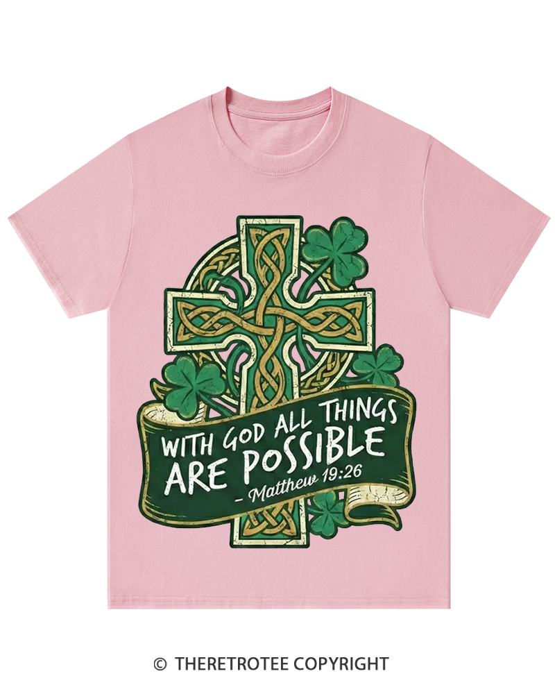 TheRetroTee Celtic Cross St. Patrick's Day T-Shirt