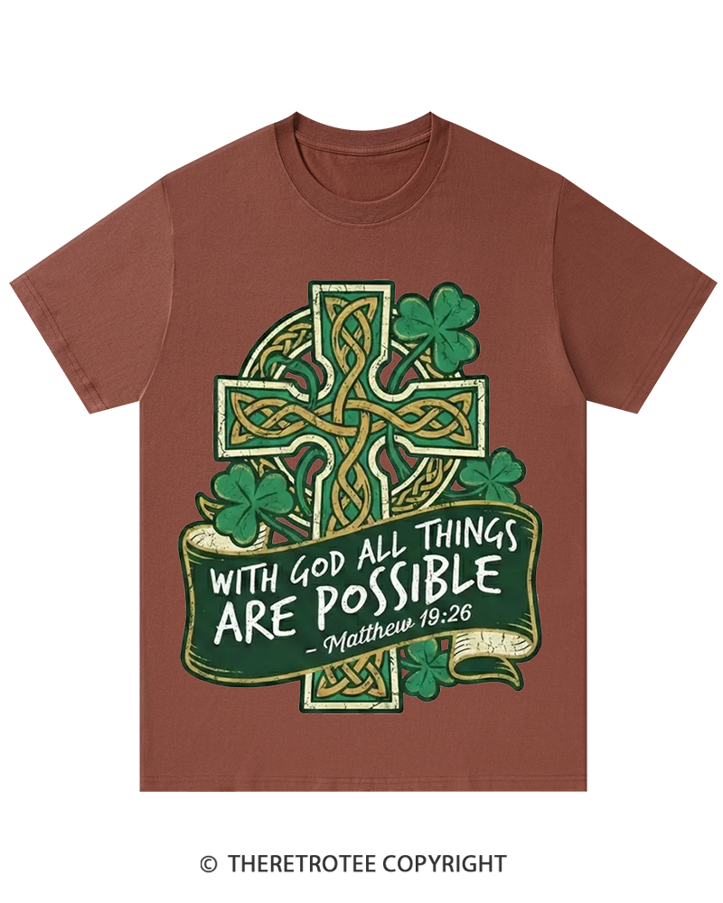 TheRetroTee Celtic Cross St. Patrick's Day T-Shirt