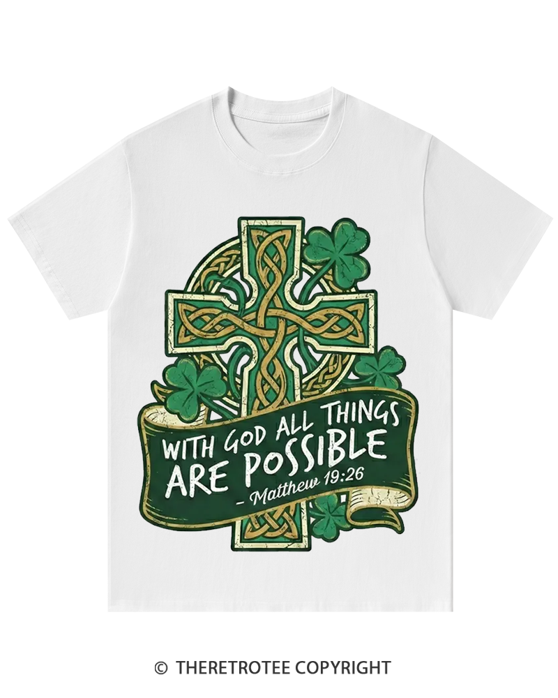 TheRetroTee Celtic Cross St. Patrick's Day T-Shirt