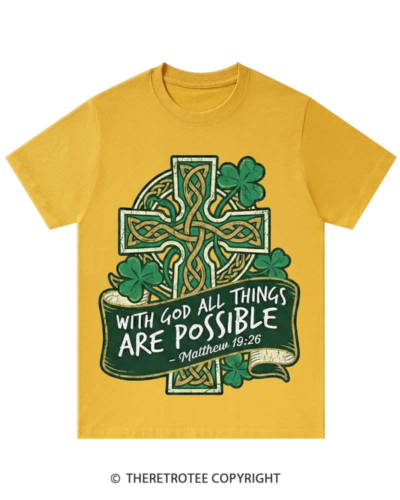 TheRetroTee Celtic Cross St. Patrick's Day T-Shirt
