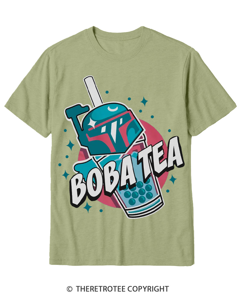 TheRetroTee Boba Tea 1980s Cotton T-Shirt
