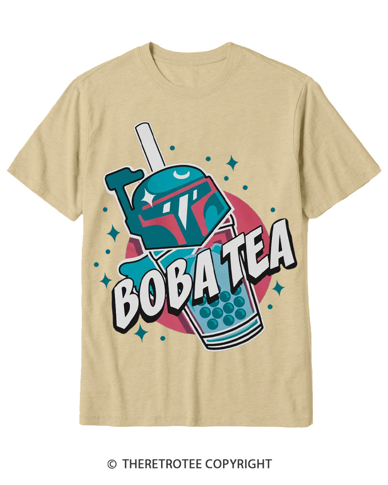TheRetroTee Boba Tea 1980s Cotton T-Shirt