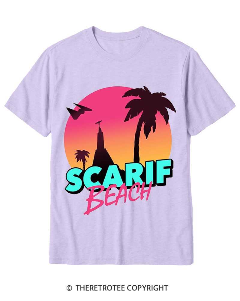 TheRetroTee Data Vault Beach 1980s Cotton T-Shirt