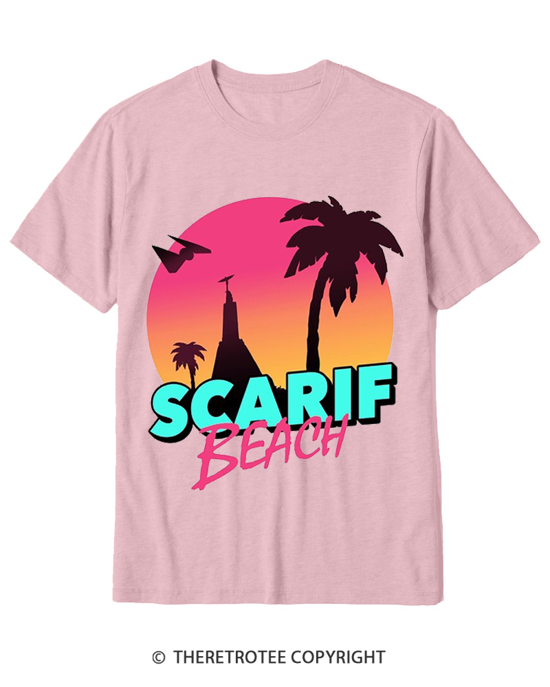 TheRetroTee Data Vault Beach 1980s Cotton T-Shirt