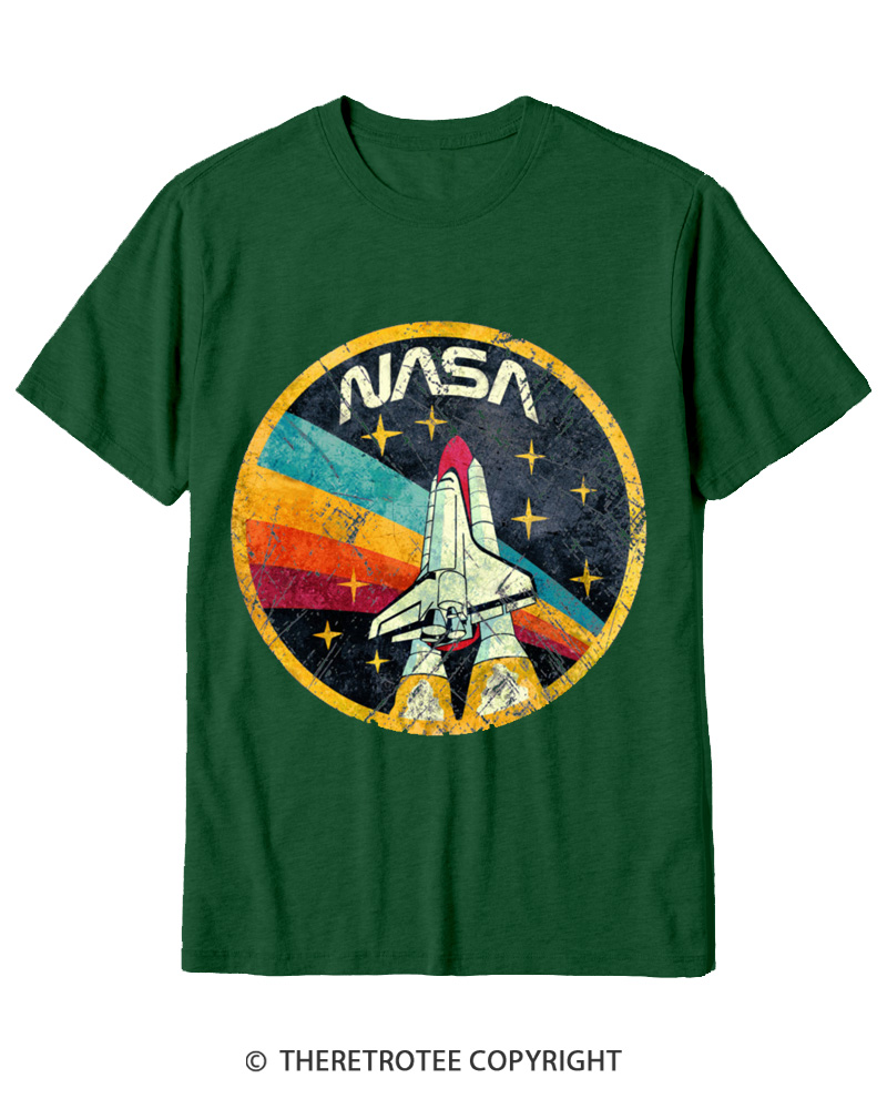 TheRetroTee Orbital Launch Program 1970s Cotton T-Shirt