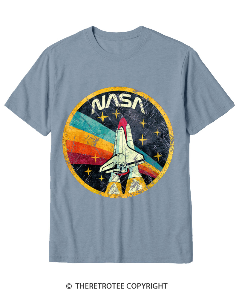 TheRetroTee Orbital Launch Program 1970s Cotton T-Shirt
