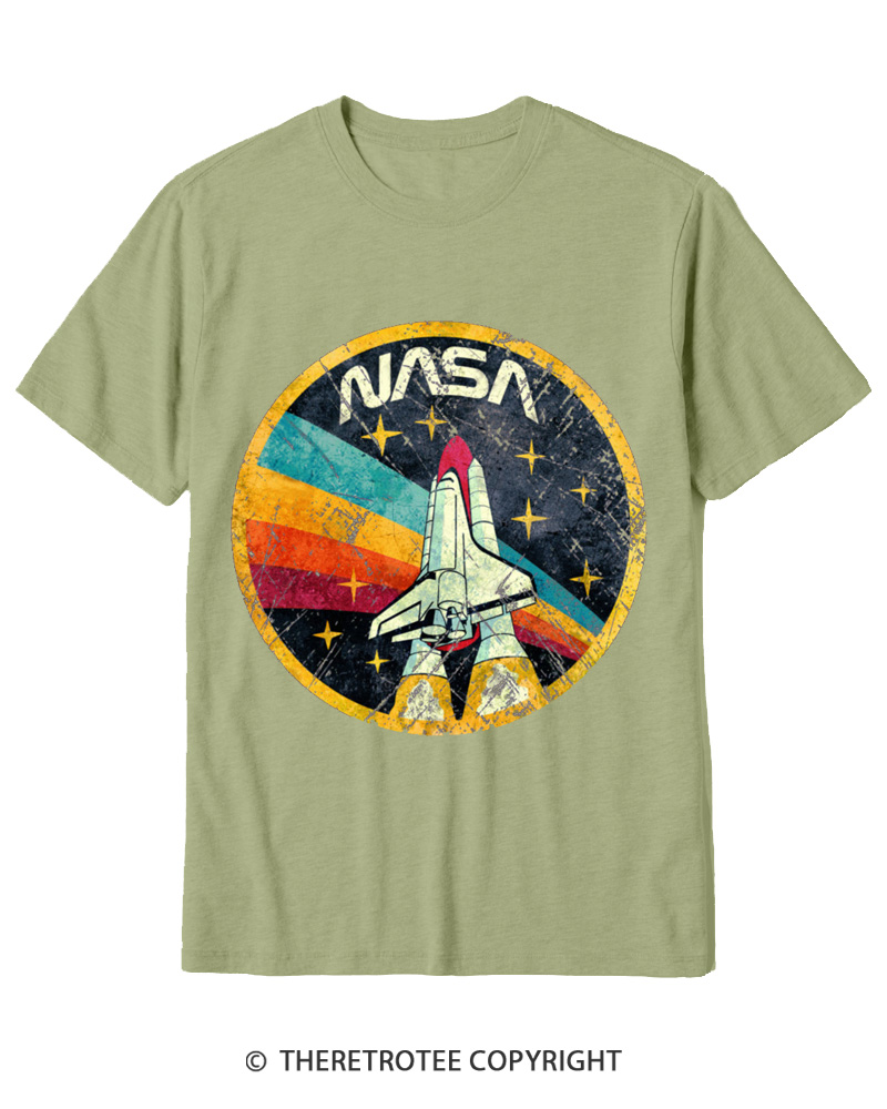 TheRetroTee Orbital Launch Program 1970s Cotton T-Shirt