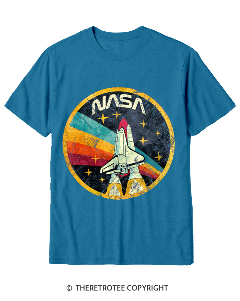 TheRetroTee Orbital Launch Program 1970s Cotton T-Shirt