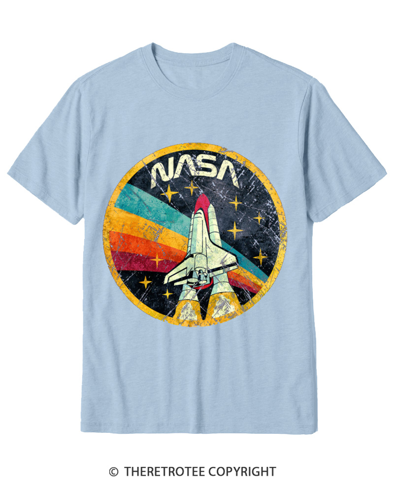 TheRetroTee Orbital Launch Program 1970s Cotton T-Shirt