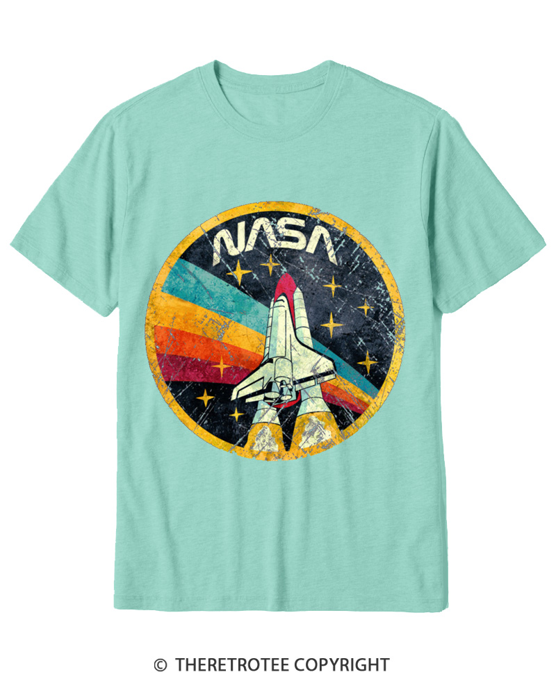 TheRetroTee Orbital Launch Program 1970s Cotton T-Shirt
