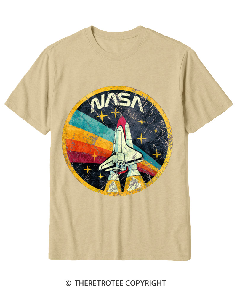 TheRetroTee Orbital Launch Program 1970s Cotton T-Shirt