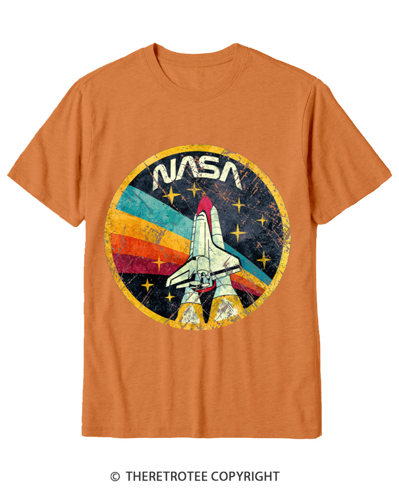 TheRetroTee Orbital Launch Program 1970s Cotton T-Shirt