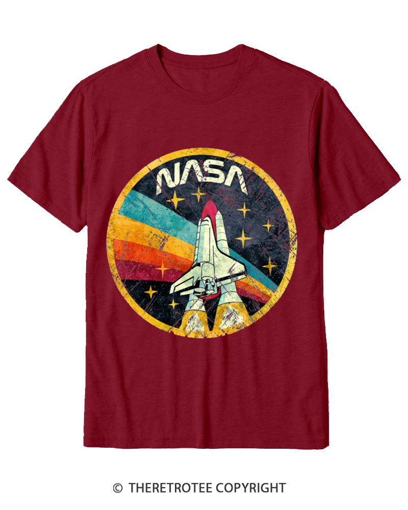 TheRetroTee Orbital Launch Program 1970s Cotton T-Shirt