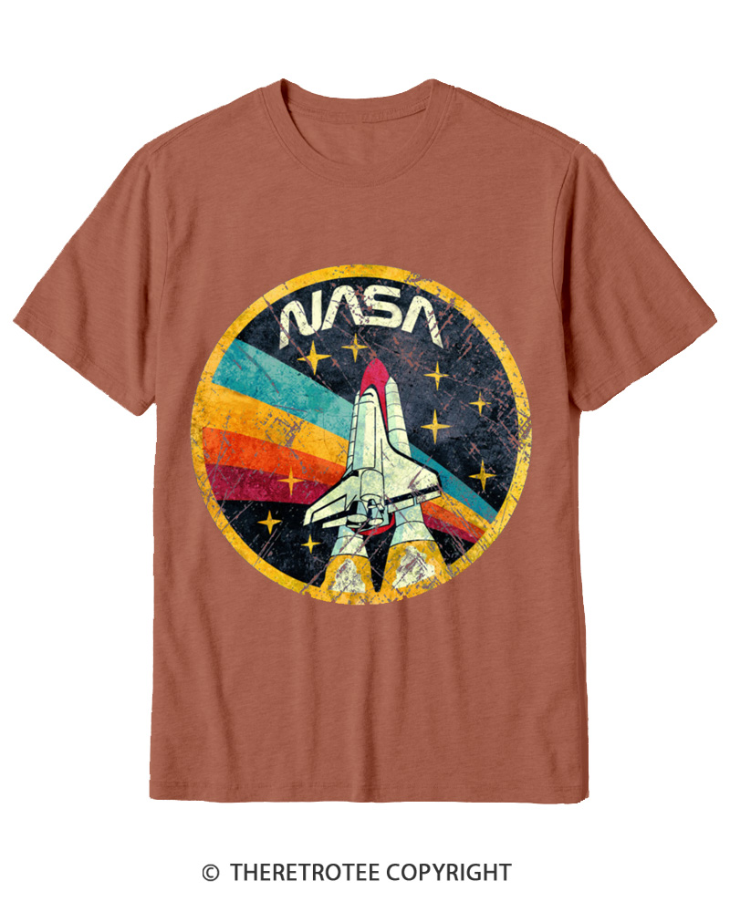 TheRetroTee Orbital Launch Program 1970s Cotton T-Shirt