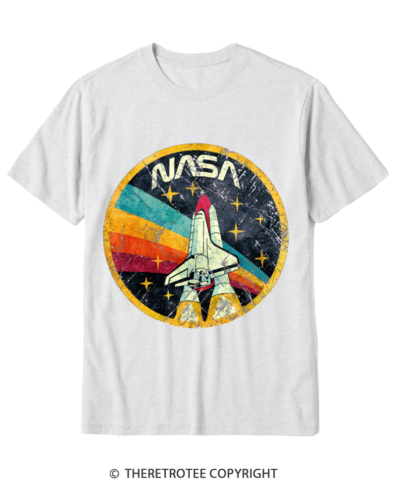 TheRetroTee Orbital Launch Program 1970s Cotton T-Shirt