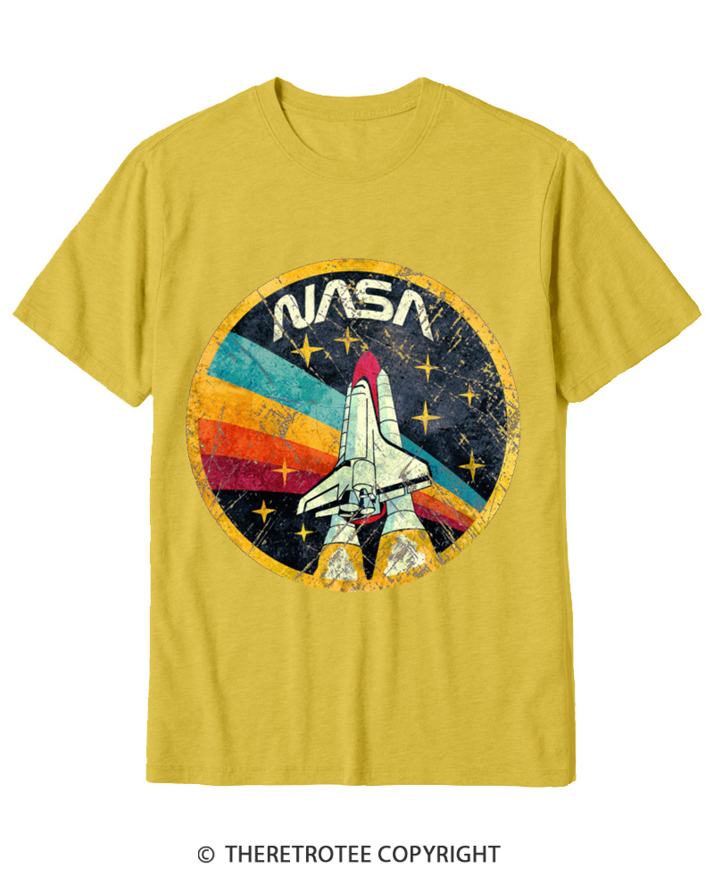 TheRetroTee Orbital Launch Program 1970s Cotton T-Shirt