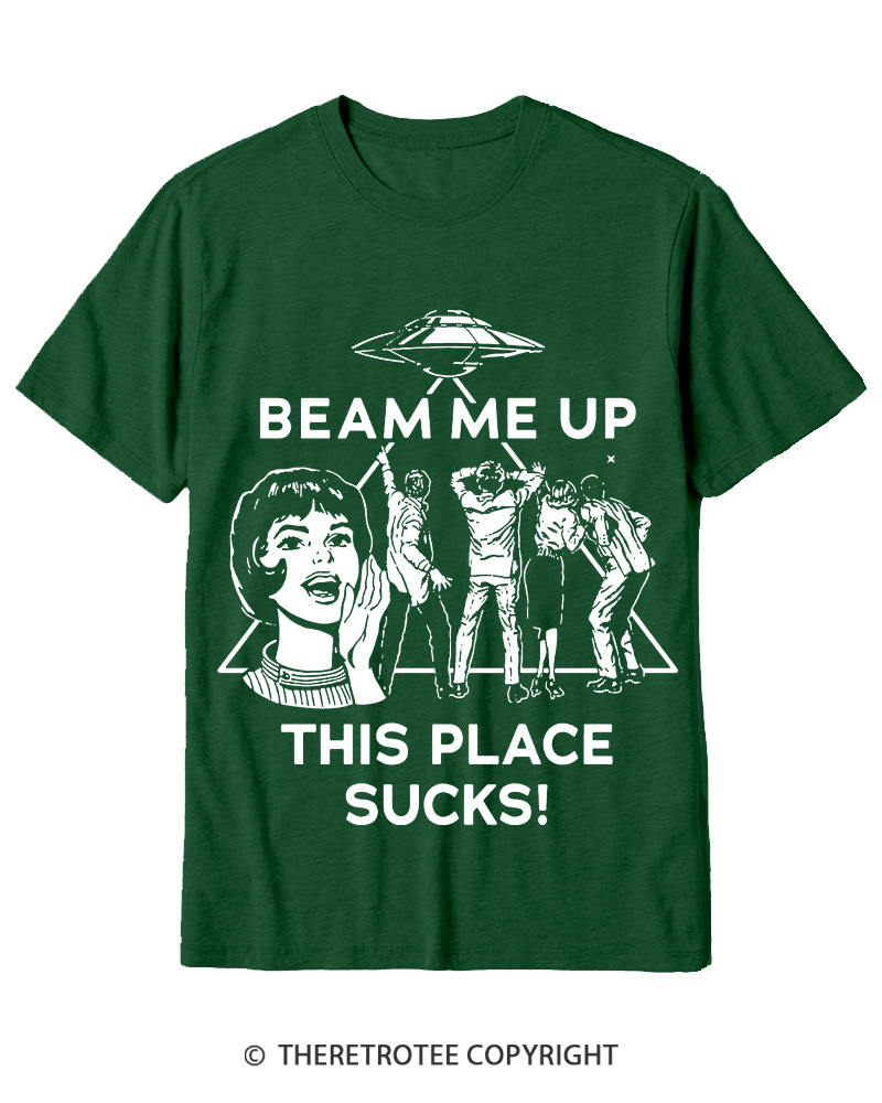 TheRetroTee Beam Me Up 1960s Cotton T-Shirt