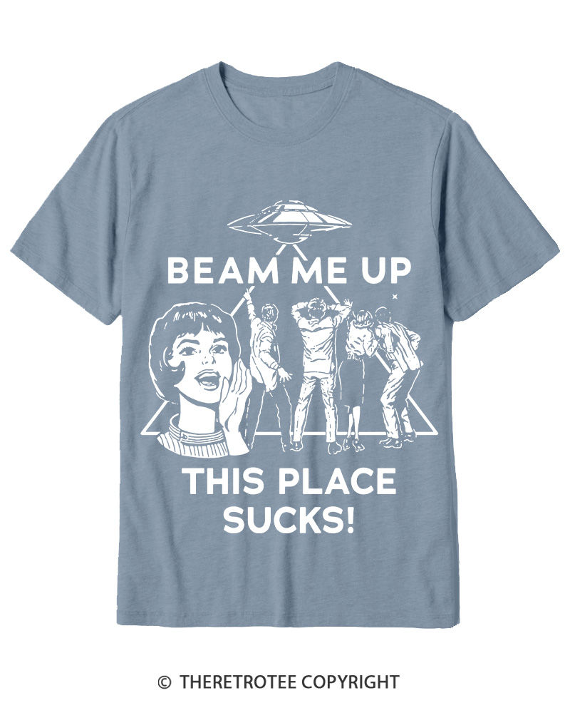 TheRetroTee Beam Me Up 1960s Cotton T-Shirt