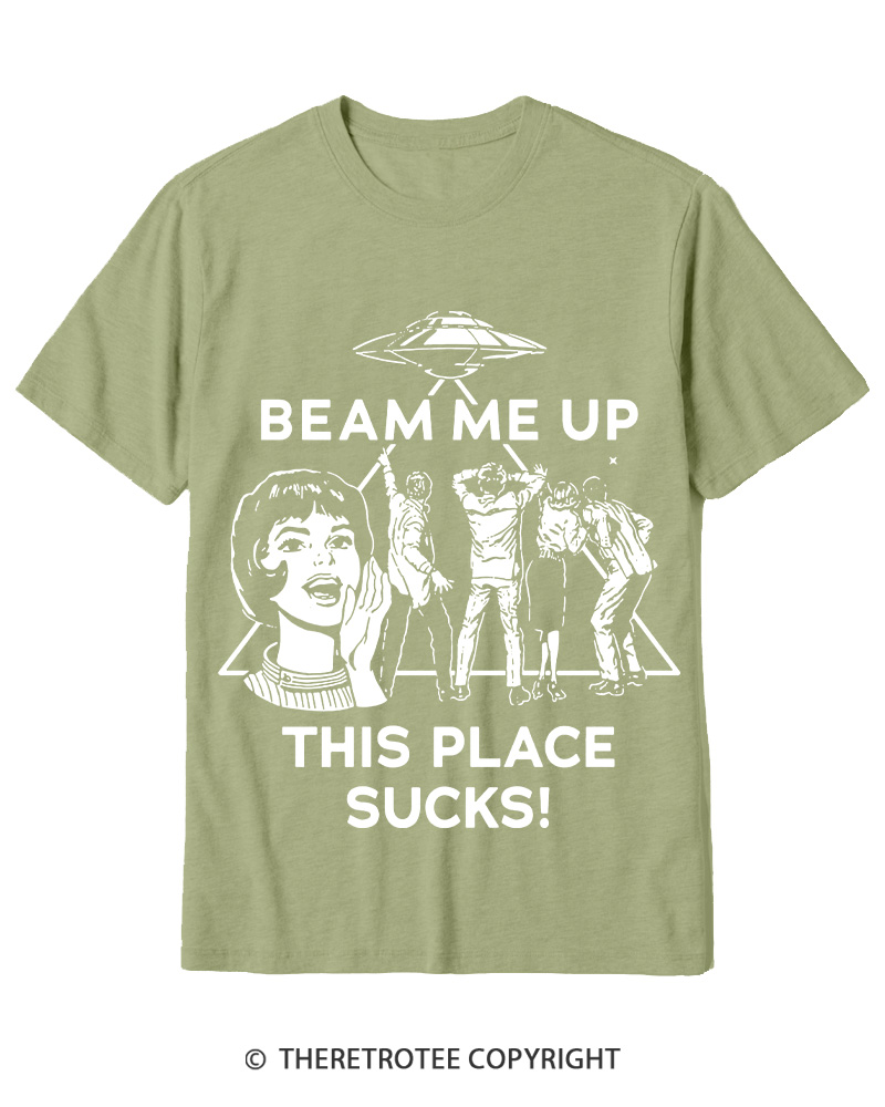 TheRetroTee Beam Me Up 1960s Cotton T-Shirt