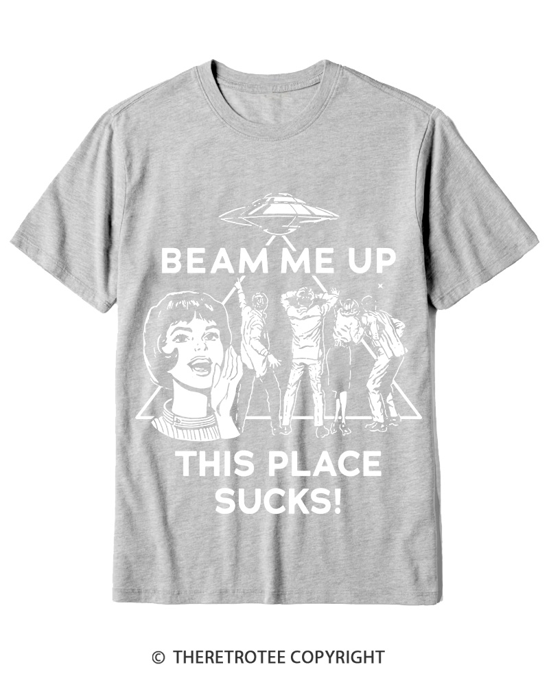 TheRetroTee Beam Me Up 1960s Cotton T-Shirt
