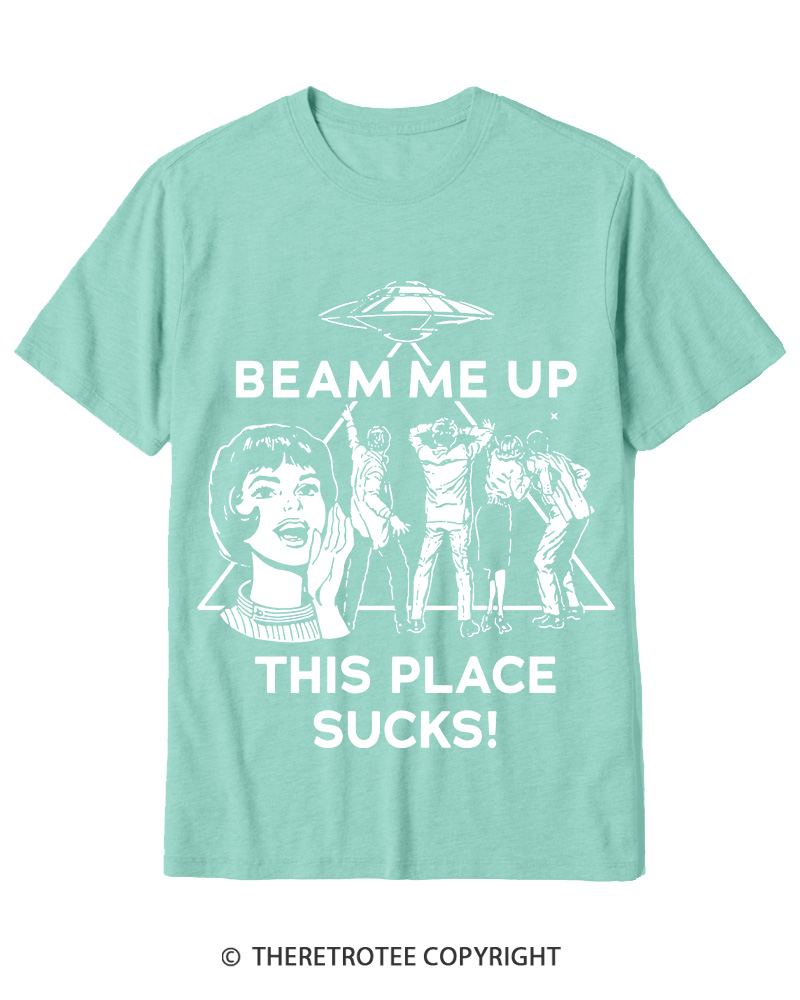 TheRetroTee Beam Me Up 1960s Cotton T-Shirt