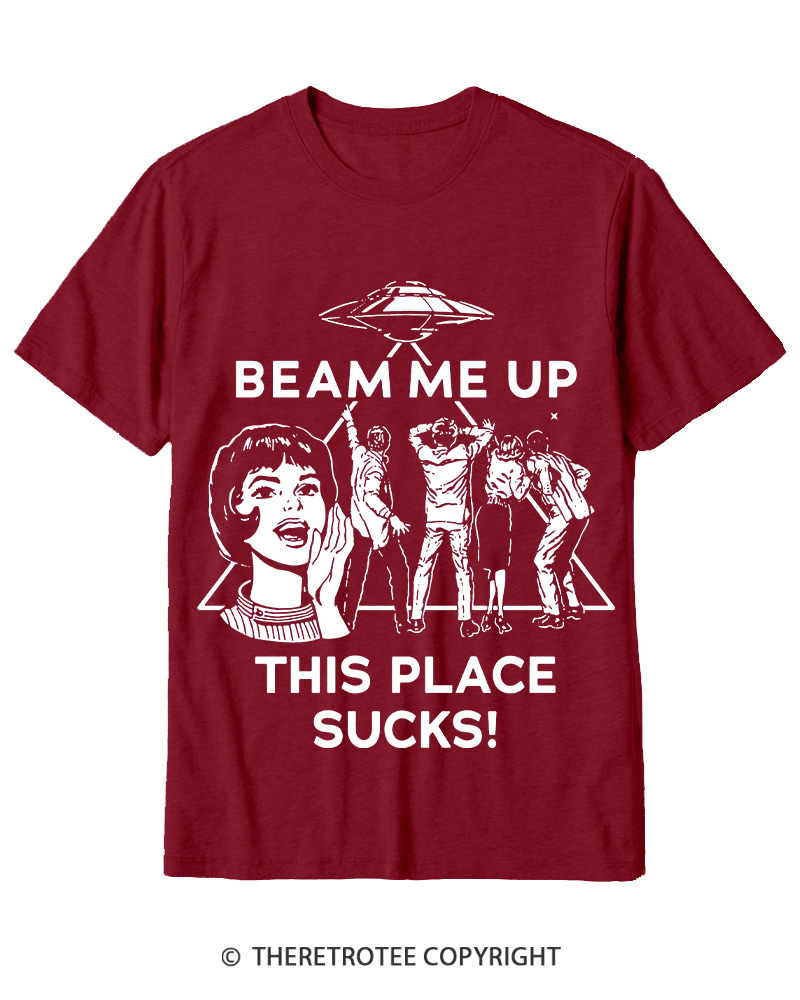 TheRetroTee Beam Me Up 1960s Cotton T-Shirt