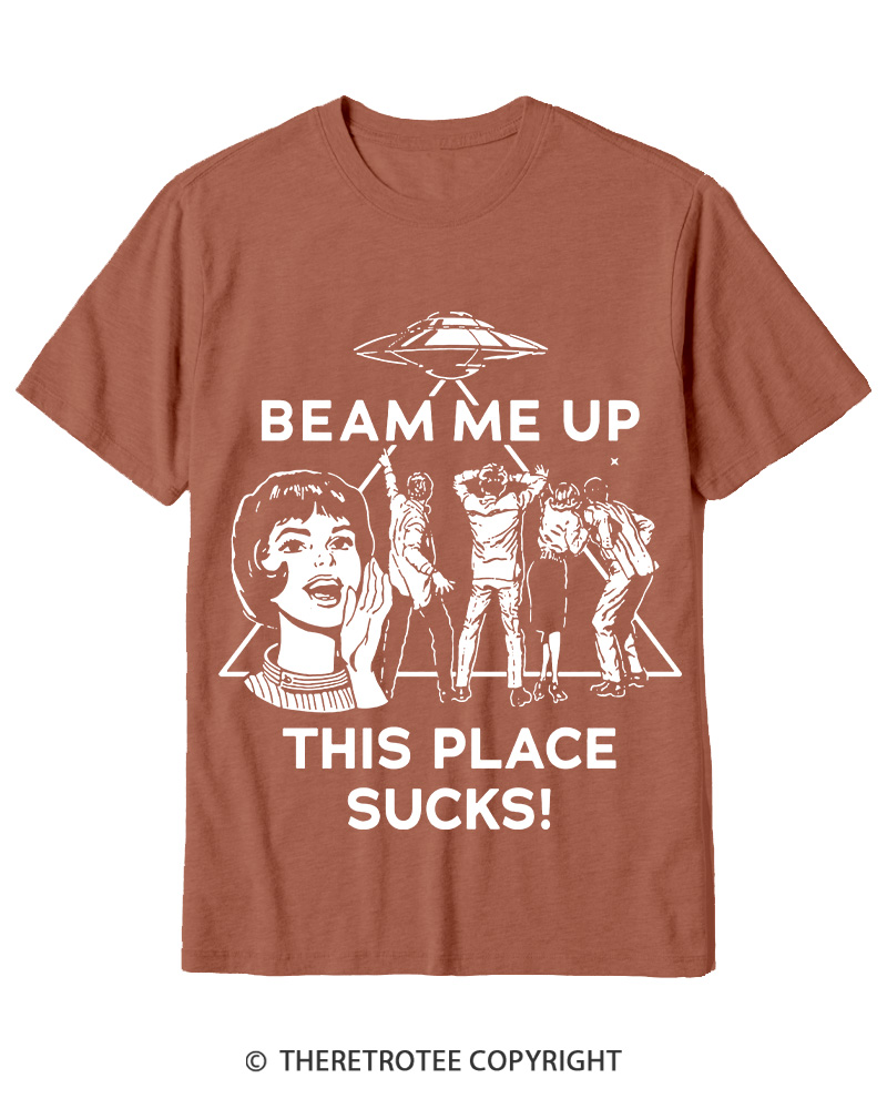 TheRetroTee Beam Me Up 1960s Cotton T-Shirt