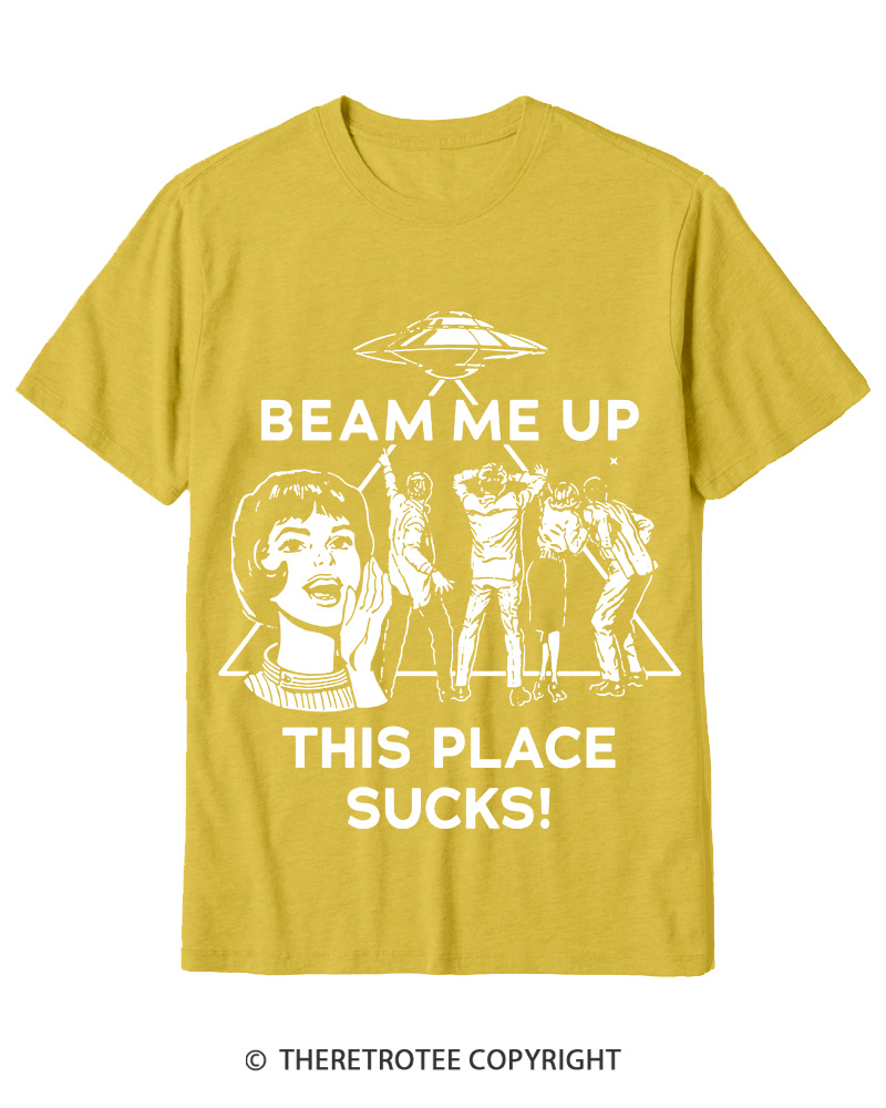 TheRetroTee Beam Me Up 1960s Cotton T-Shirt
