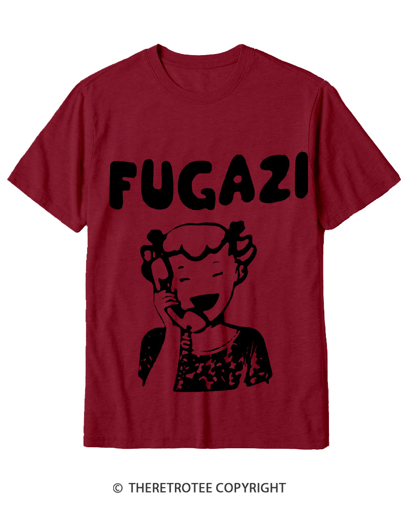 TheRetroTee 1980s DC Hardcore Phone Girl Cotton T-Shirt