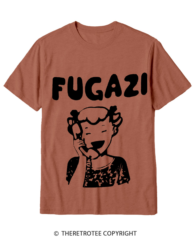 TheRetroTee 1980s DC Hardcore Phone Girl Cotton T-Shirt