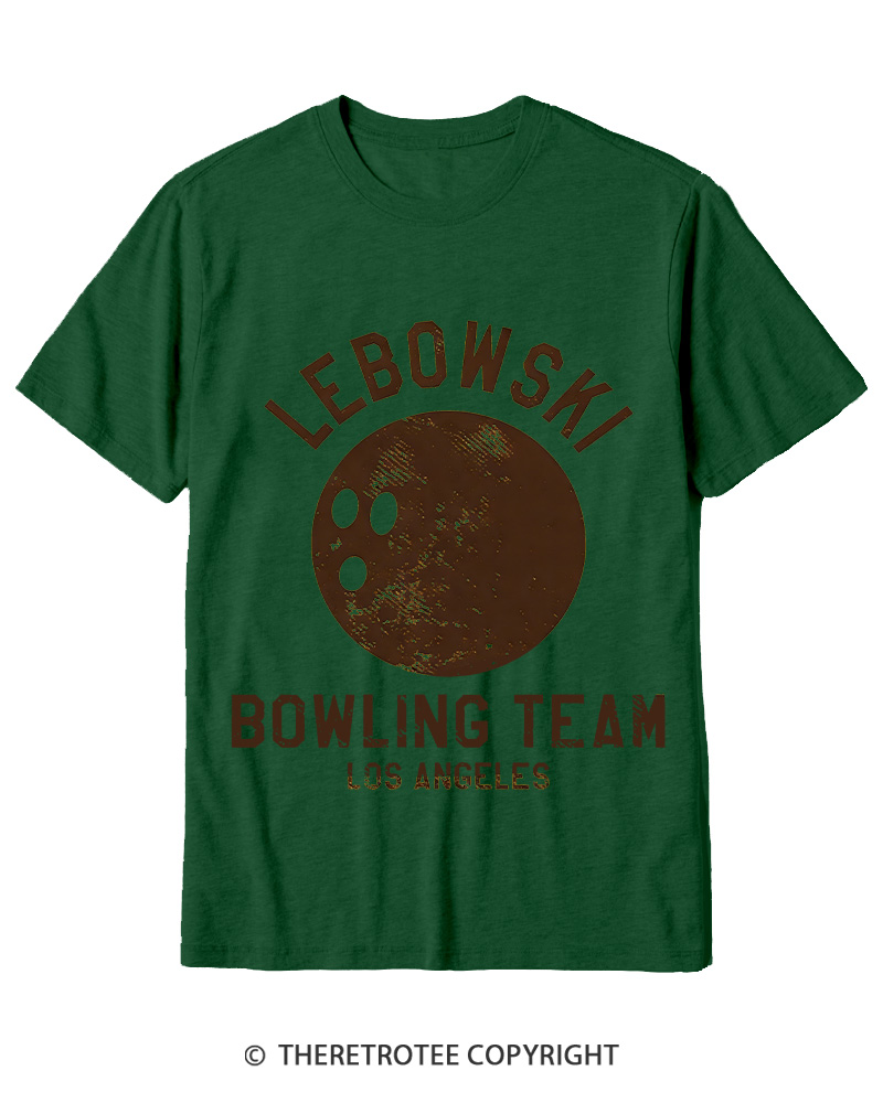 TheRetroTee Lebowski Bowling Team Los Angeles 1980s Cotton T-Shirt