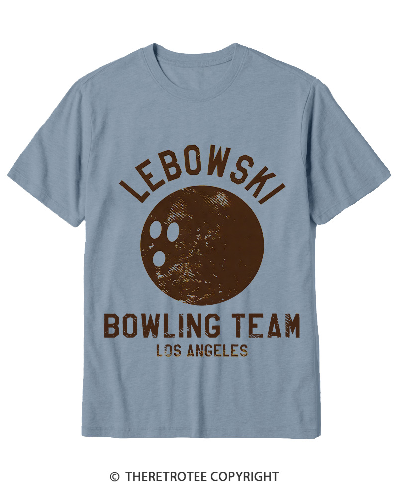 TheRetroTee Lebowski Bowling Team Los Angeles 1980s Cotton T-Shirt