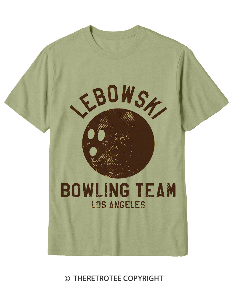 TheRetroTee Lebowski Bowling Team Los Angeles 1980s Cotton T-Shirt