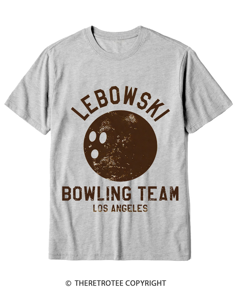 TheRetroTee Lebowski Bowling Team Los Angeles 1980s Cotton T-Shirt