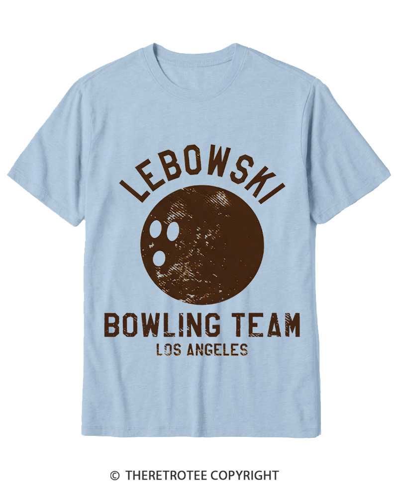 TheRetroTee Lebowski Bowling Team Los Angeles 1980s Cotton T-Shirt