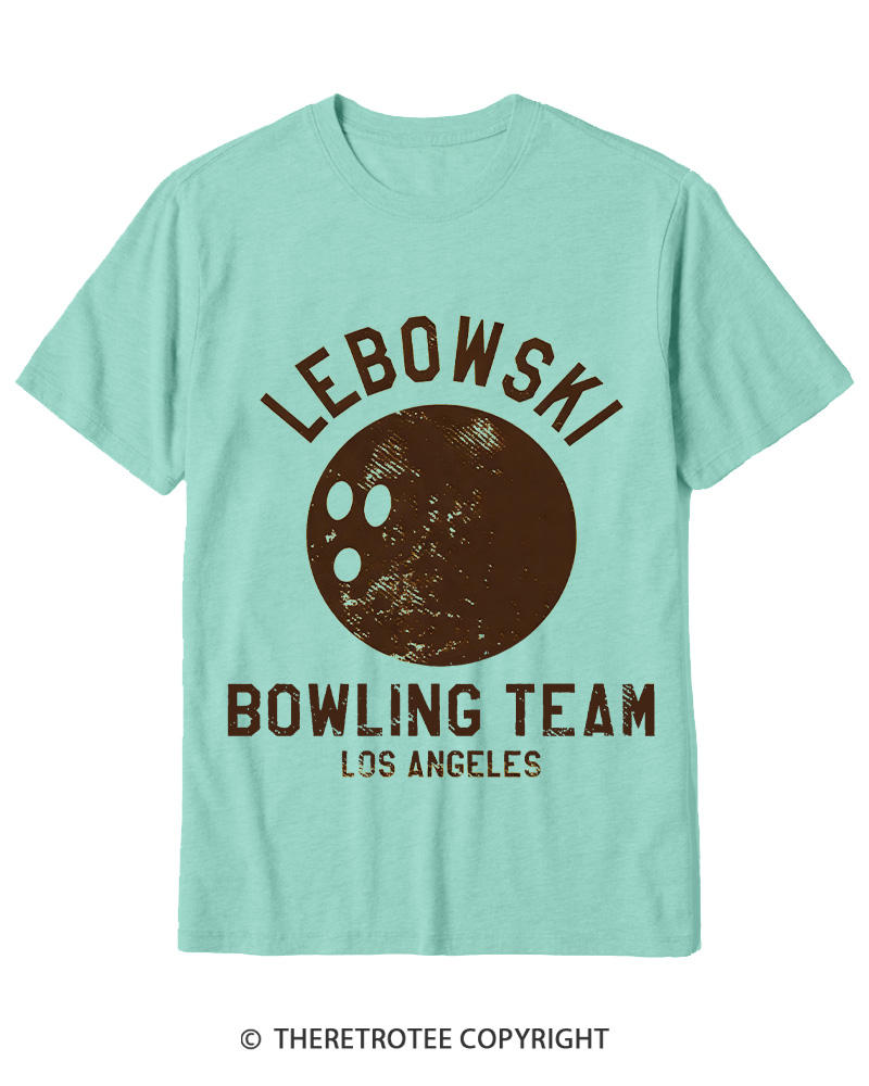 TheRetroTee Lebowski Bowling Team Los Angeles 1980s Cotton T-Shirt