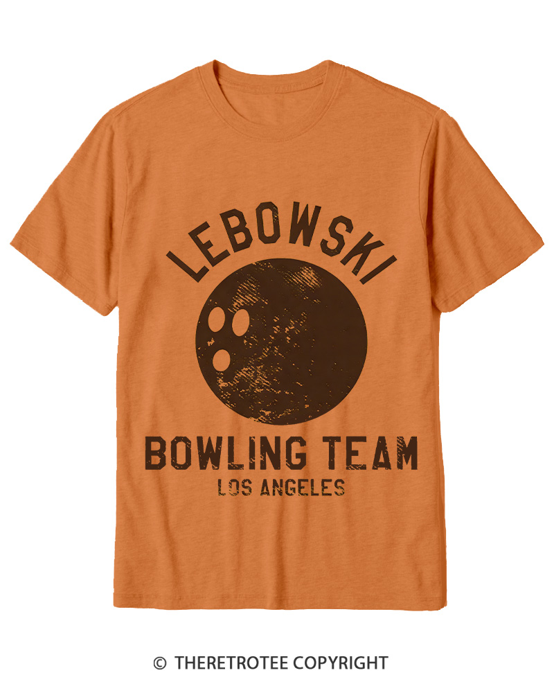 TheRetroTee Lebowski Bowling Team Los Angeles 1980s Cotton T-Shirt
