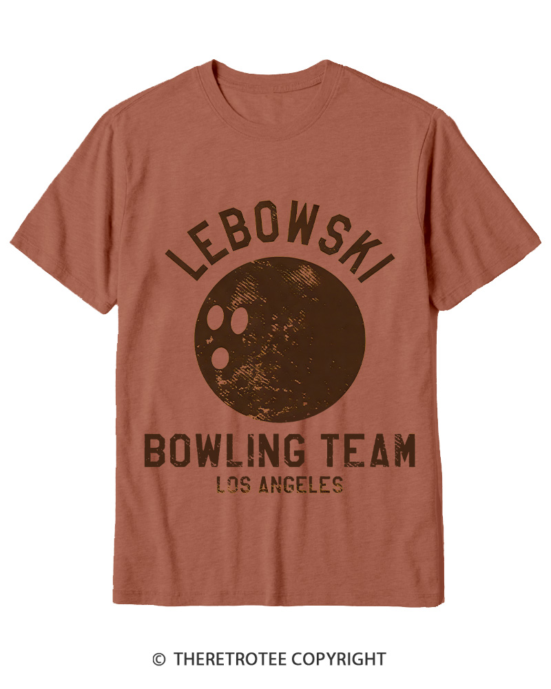 TheRetroTee Lebowski Bowling Team Los Angeles 1980s Cotton T-Shirt