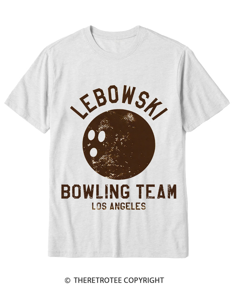 TheRetroTee Lebowski Bowling Team Los Angeles 1980s Cotton T-Shirt